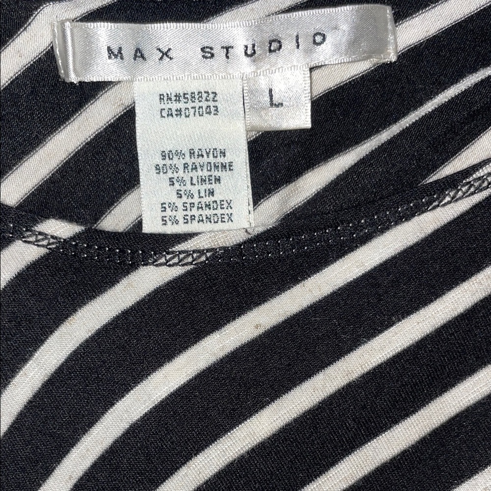Max Studio Diagonal Stripe Blouse - image 2